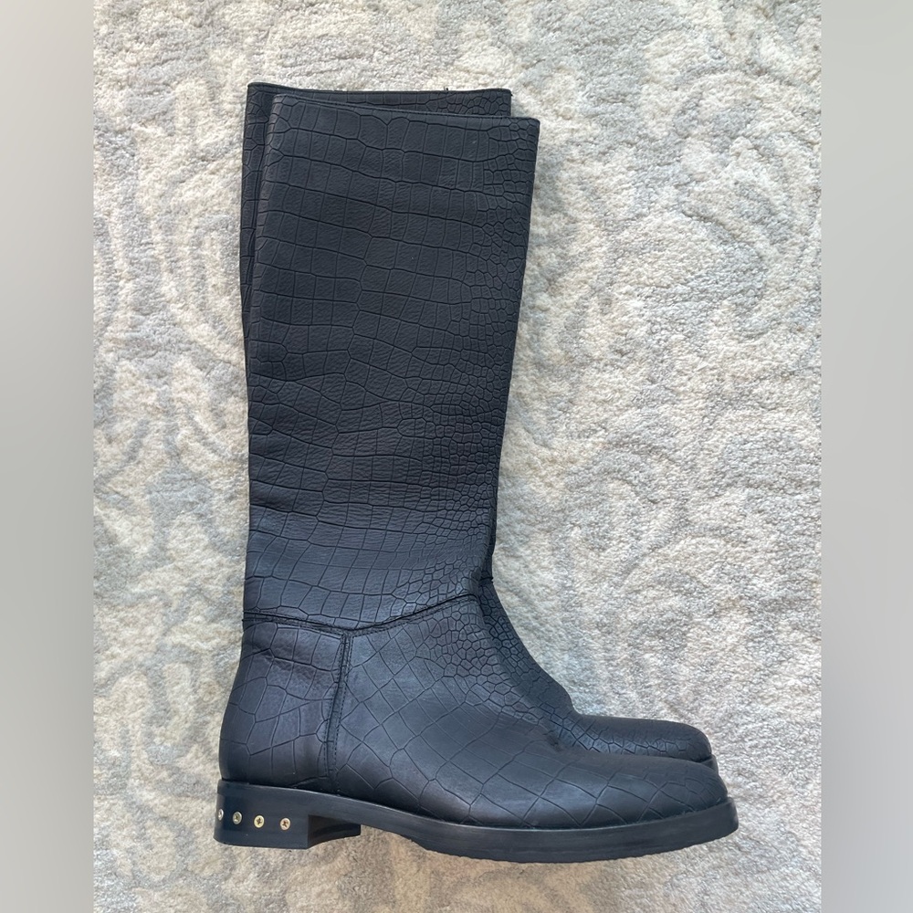 Lanvin croc boots